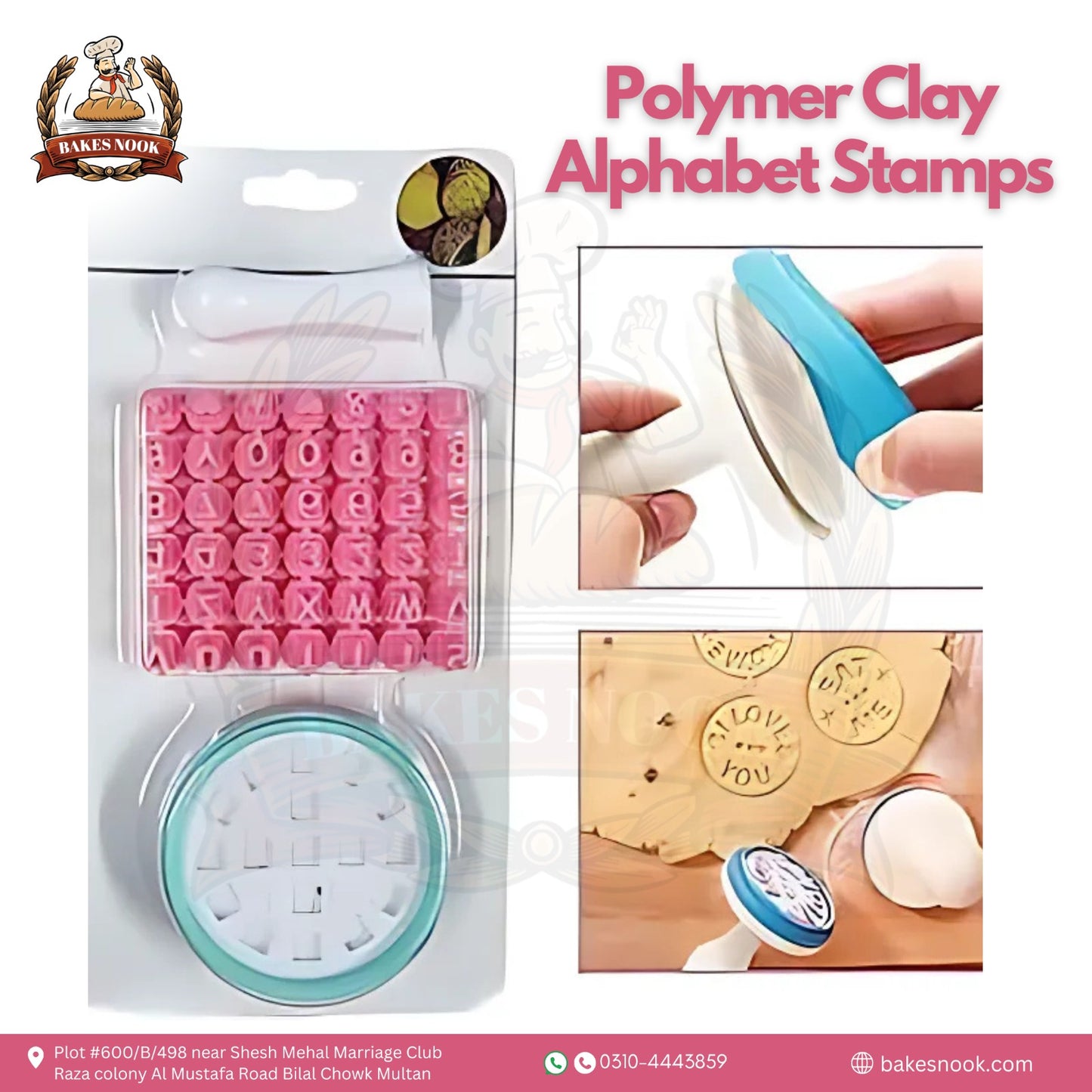 Polymer Clay Alphabet Stamps by BakesNook