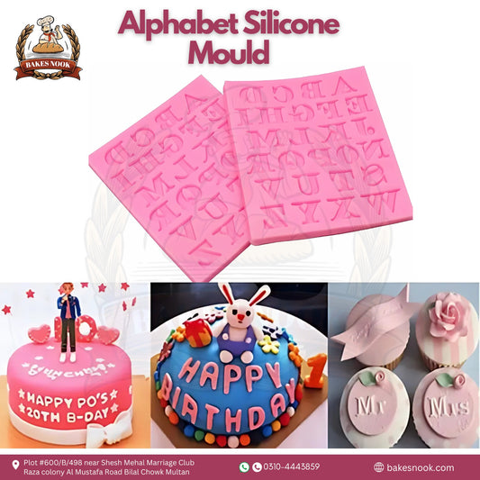 Alphabet Silicone Fondant Mould by BakesNook
