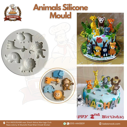 Animal Silicone Mould by BakesNook