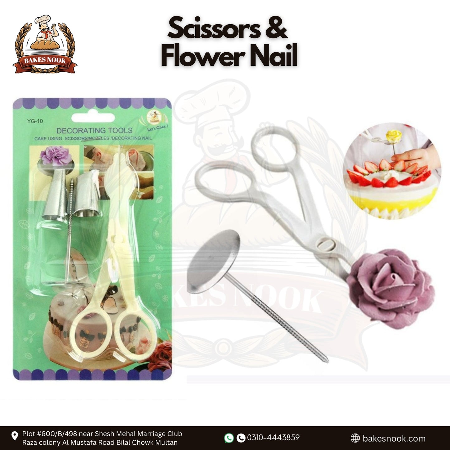 Flower Scissors & Nail Set by BakesNook