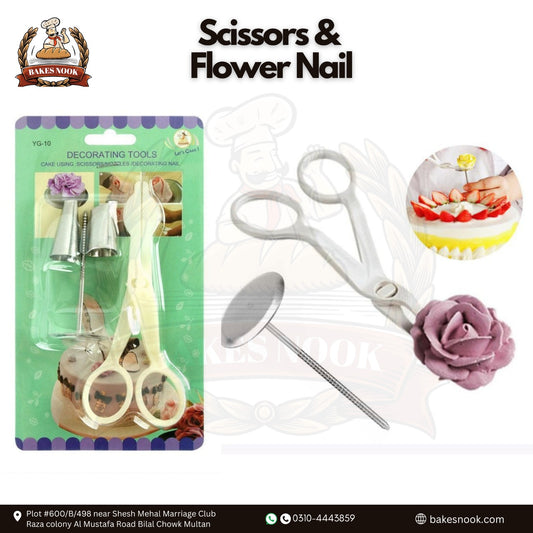 Flower Scissors & Nail Set by BakesNook