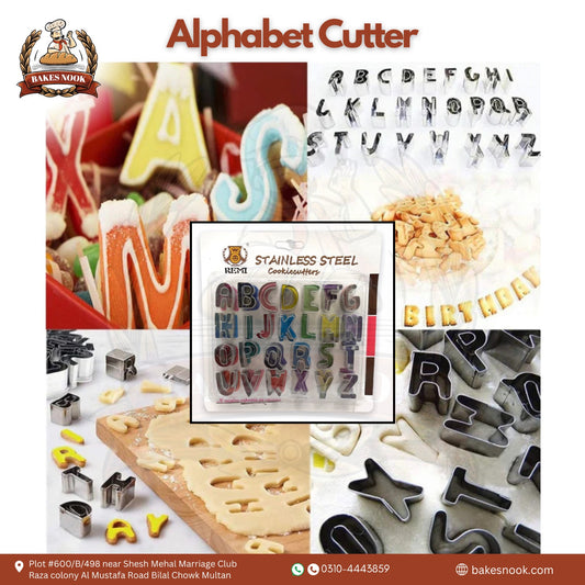 Stainless Steel Alphabet Cutter Set by BakesNook