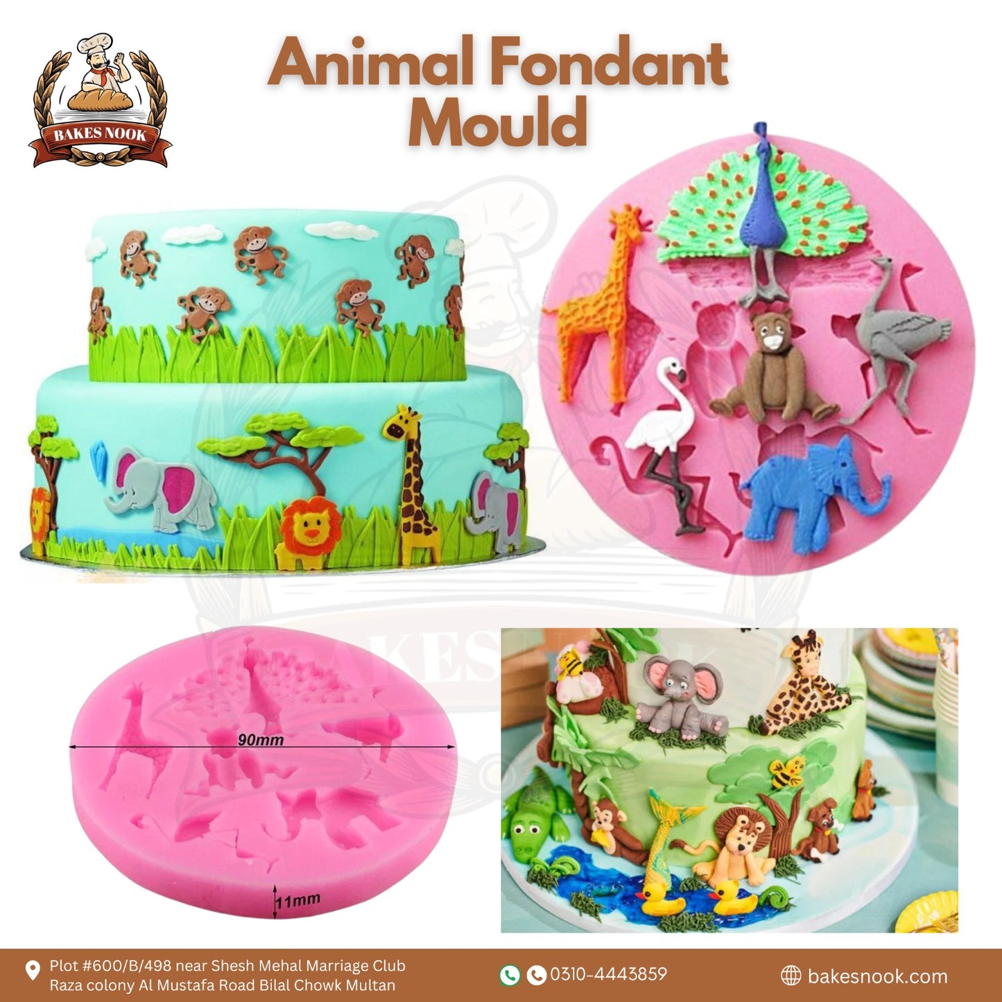 Animal Silicone Mould by BakesNook