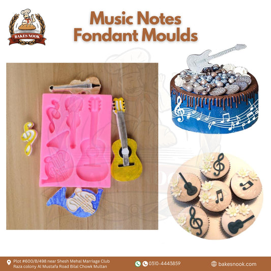 Music Notes Fondant Mould by BakesNook