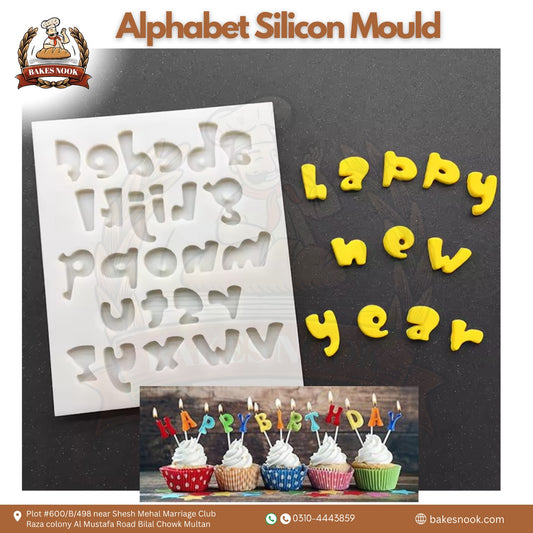 Alphabet Silicone Mould by BakesNook