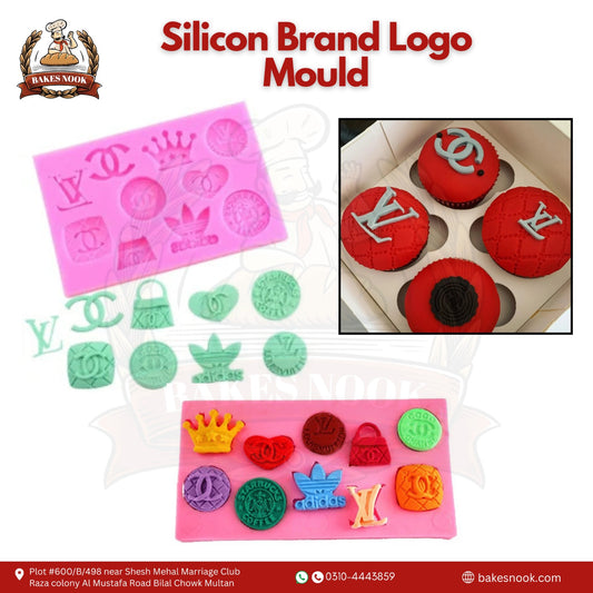 Silicone Brand Logo Mould by BakesNook