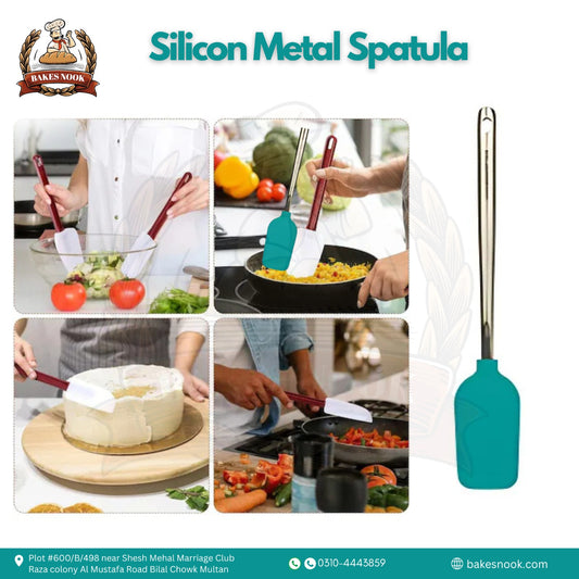 Metal Silicone Spatula by BakesNook