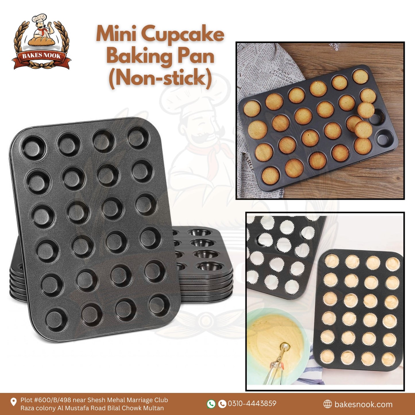 Mini Cupcake Baking Nonstick Pan by BakesNook