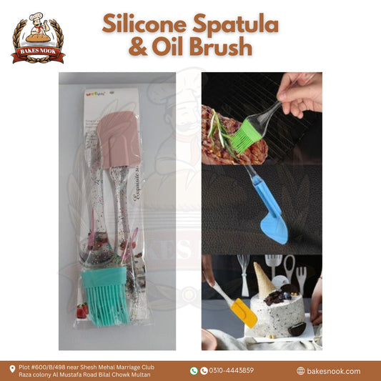 Silicone Spatula & Oil Brush Set by BakesNook