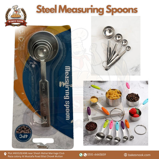 Steel Measuring Spoons by BakesNook