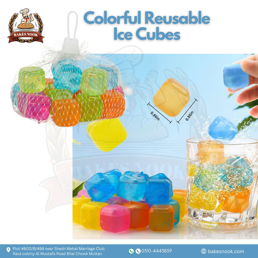 Colorful Reusable Ice Cubes by BakesNook