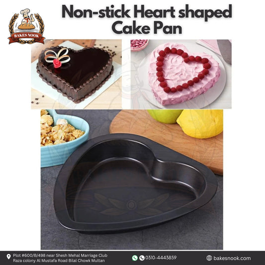 Non-Stick Heart Shape Cake Pan by BakesNook