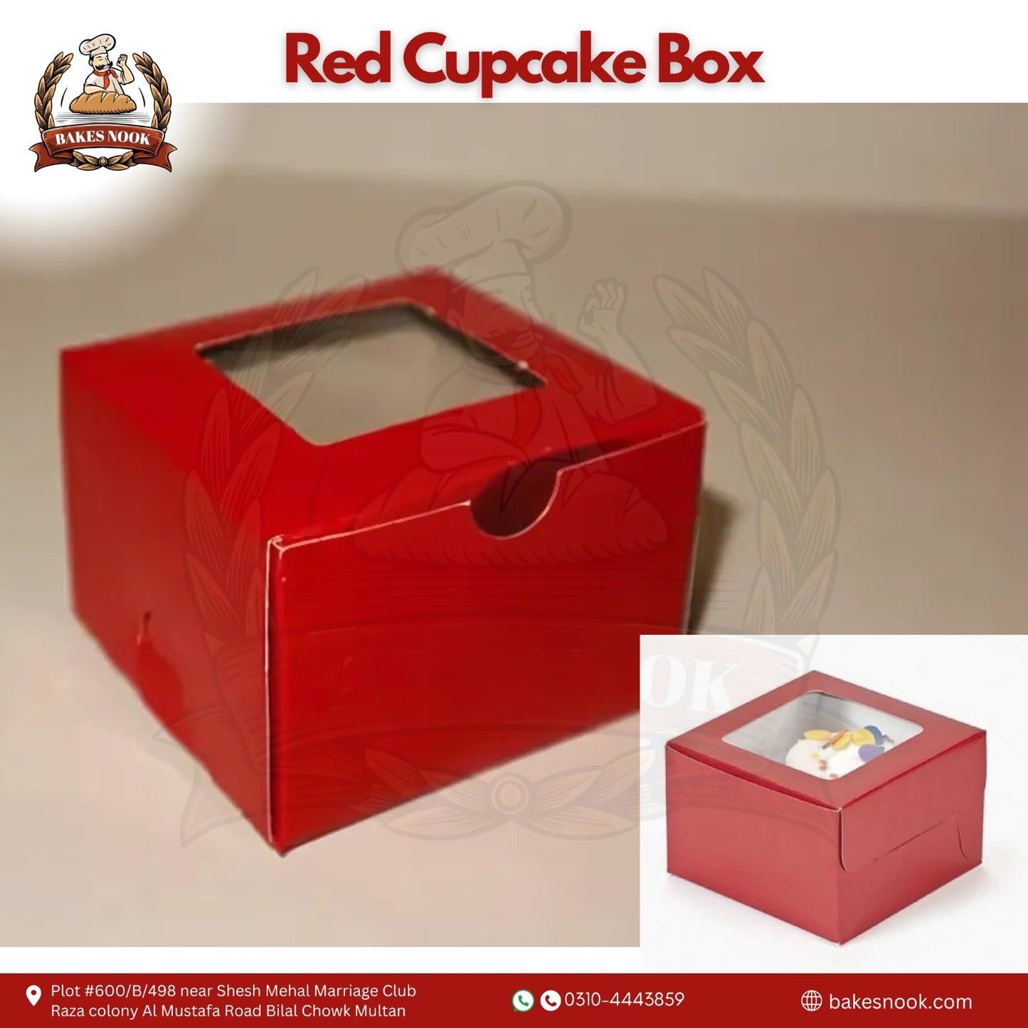Red Cupcake Box by BakesNook
