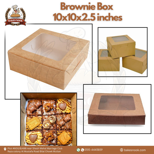 Brownie Box by BakesNook (10x10x2.5)