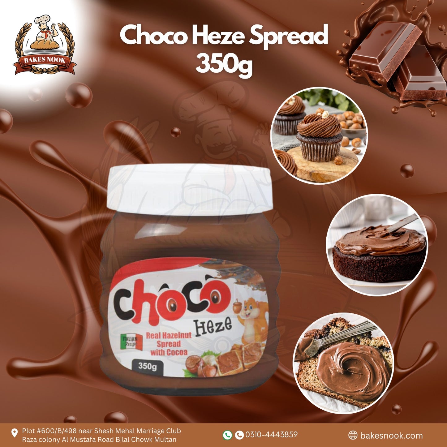 Choco Heze Spread by BakesNook (350g)