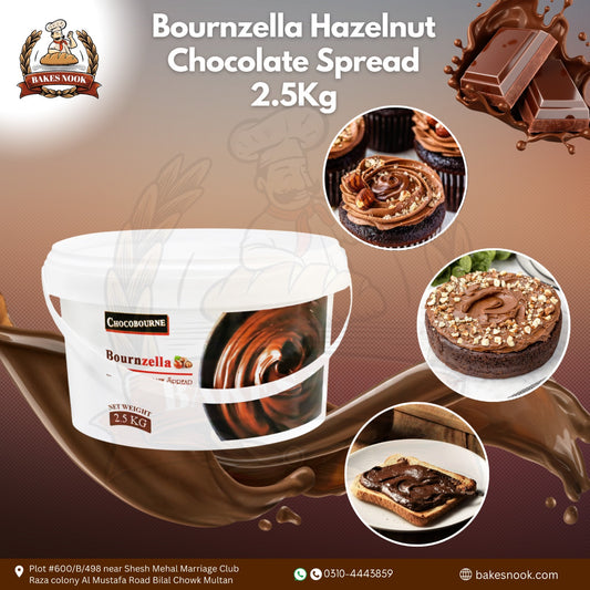 Bournzela Hazelnut Chocolate Spread by BakesNook (2.5kg)