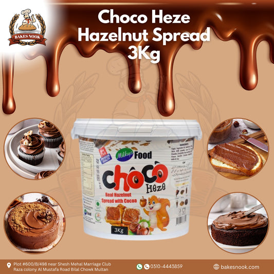 Choco Heze Hazelnuts Spread by BakesNook (3kg)