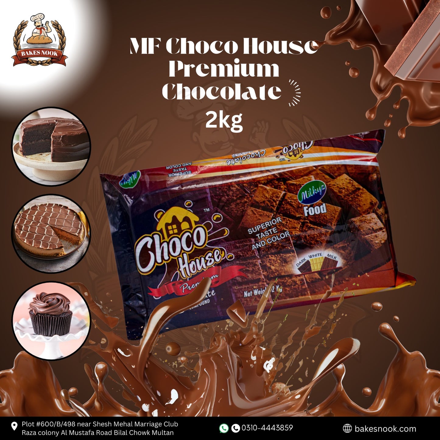 MF Choco House Premium Chocolate by BakesNook (2kg)