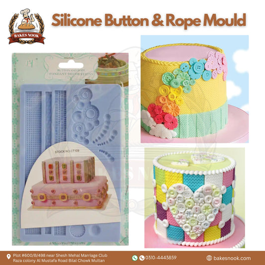 Silicone Button &  Rope Mould by BakesNook