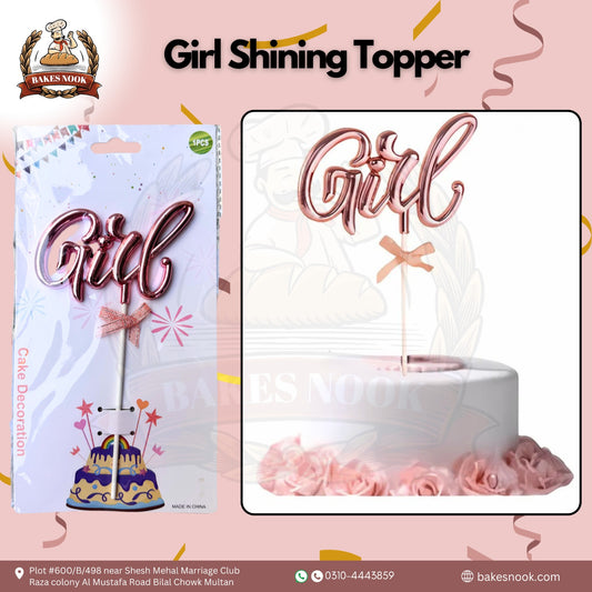 Girl Shining Cake Topper by BakesNook