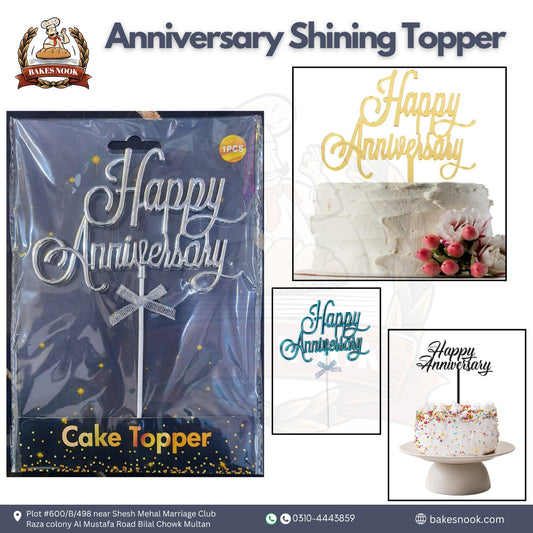 Anniversary Shining Cake Topper by BakesNook