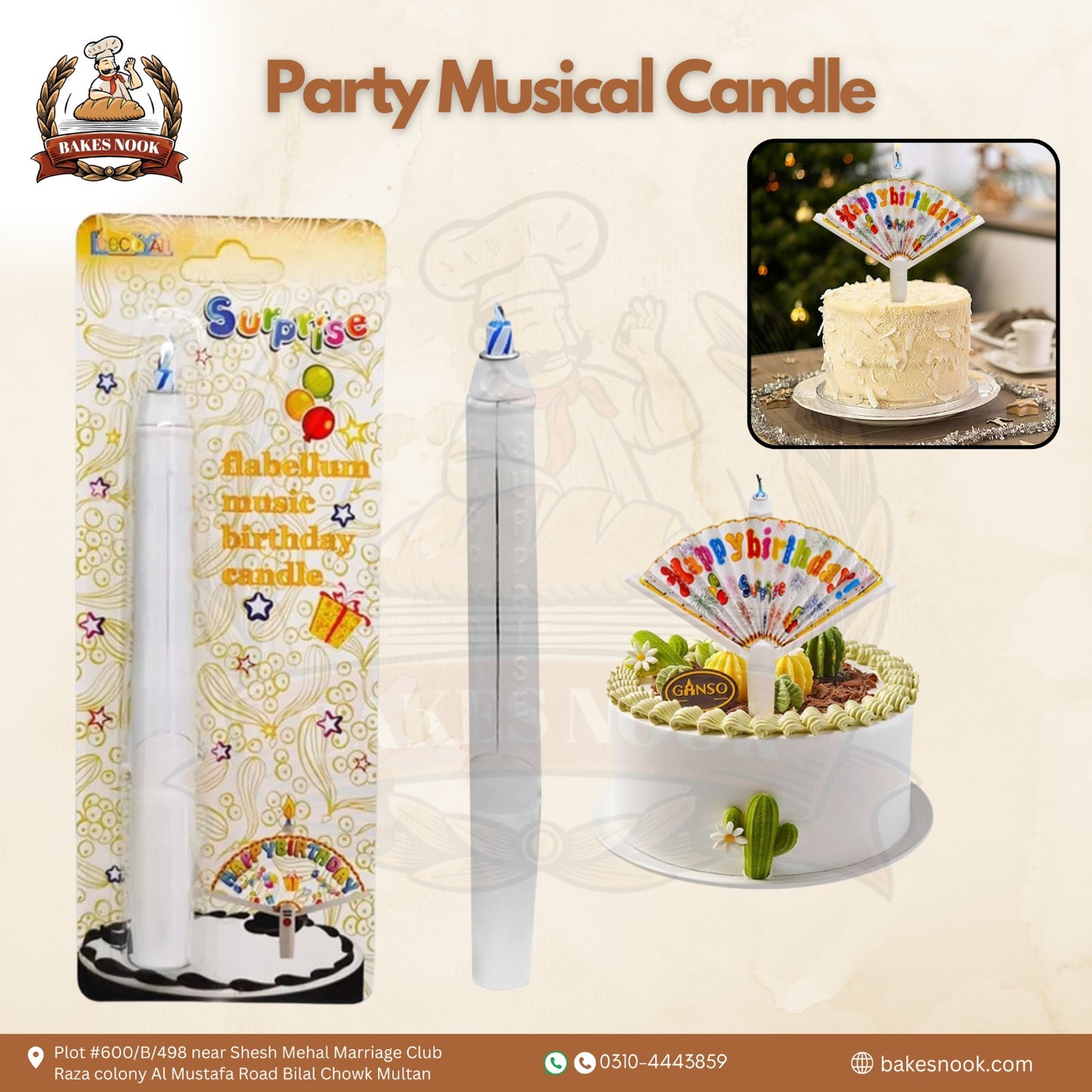 Party Musical Candle by BakesNook
