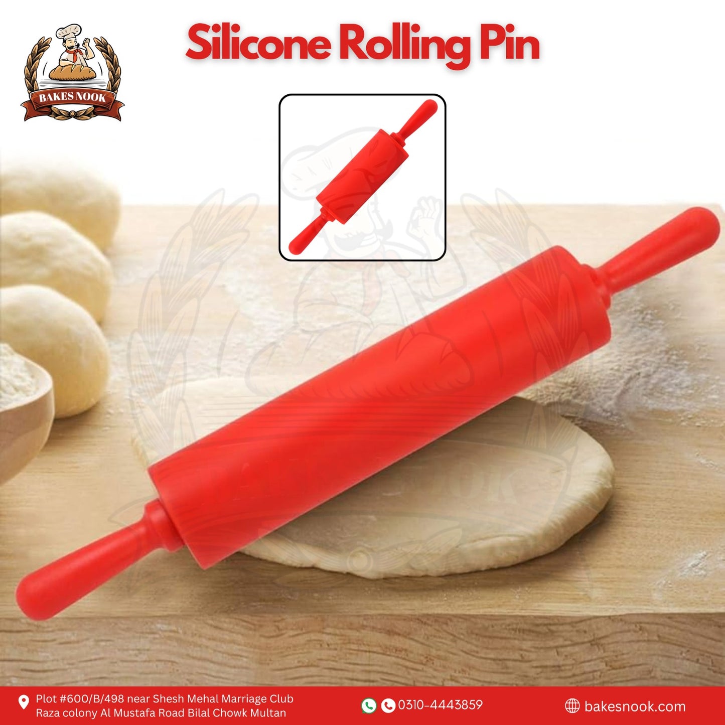 Silicone Rolling Pin by BakesNook