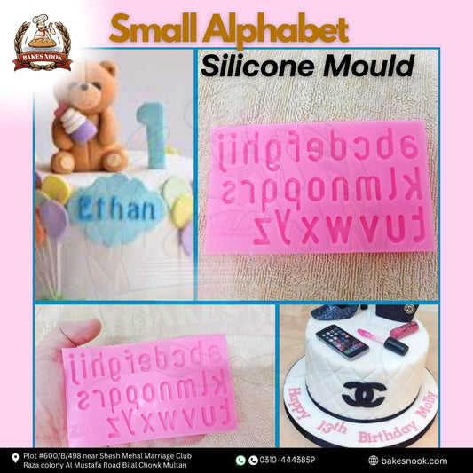 Silicone Alphabet &Number Mould by BakesNook (Small)
