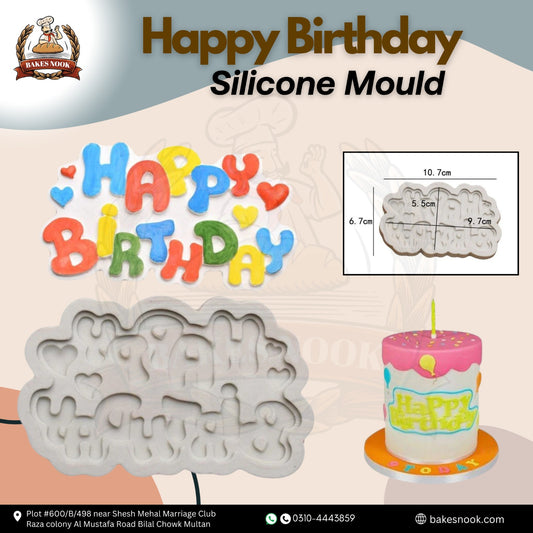Silicone Happy Birthday Mould