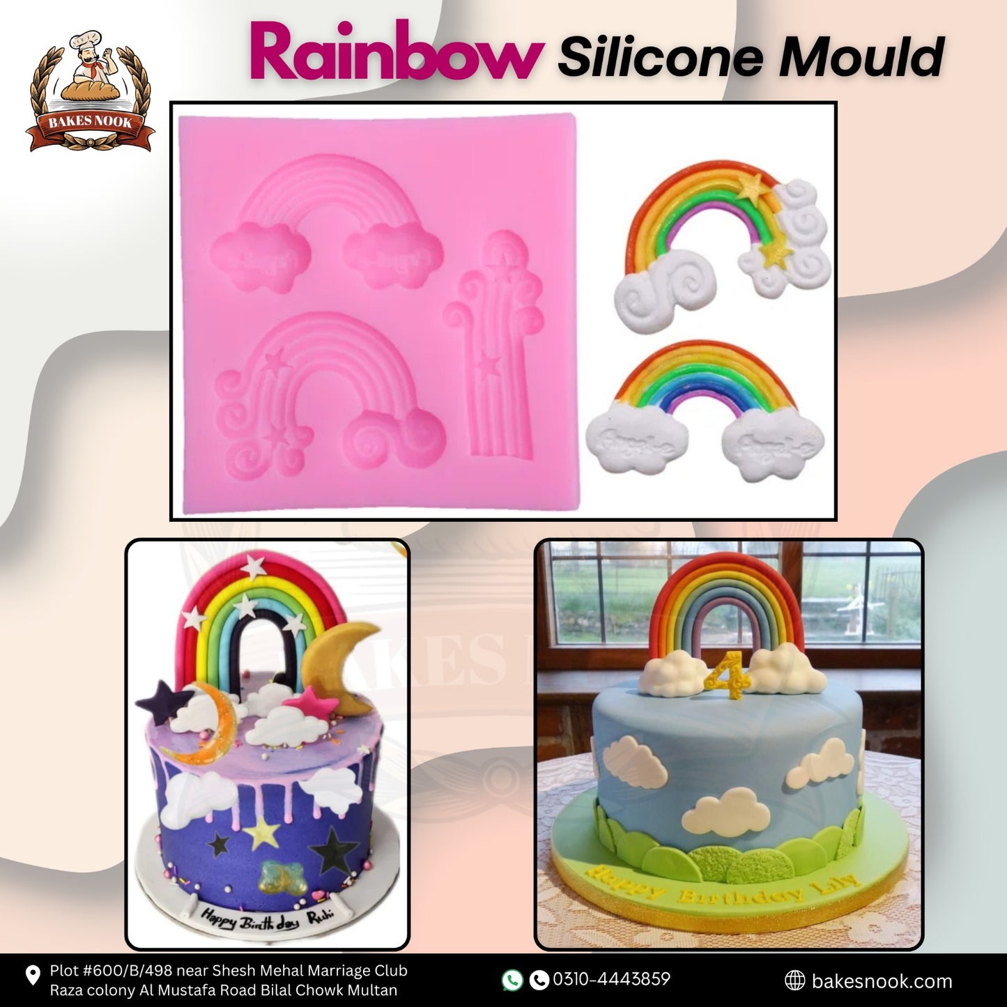 Silicone Rainbow Mould by BakesNook