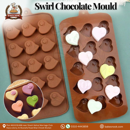 Swirl Chocolate Mould by BakesNook