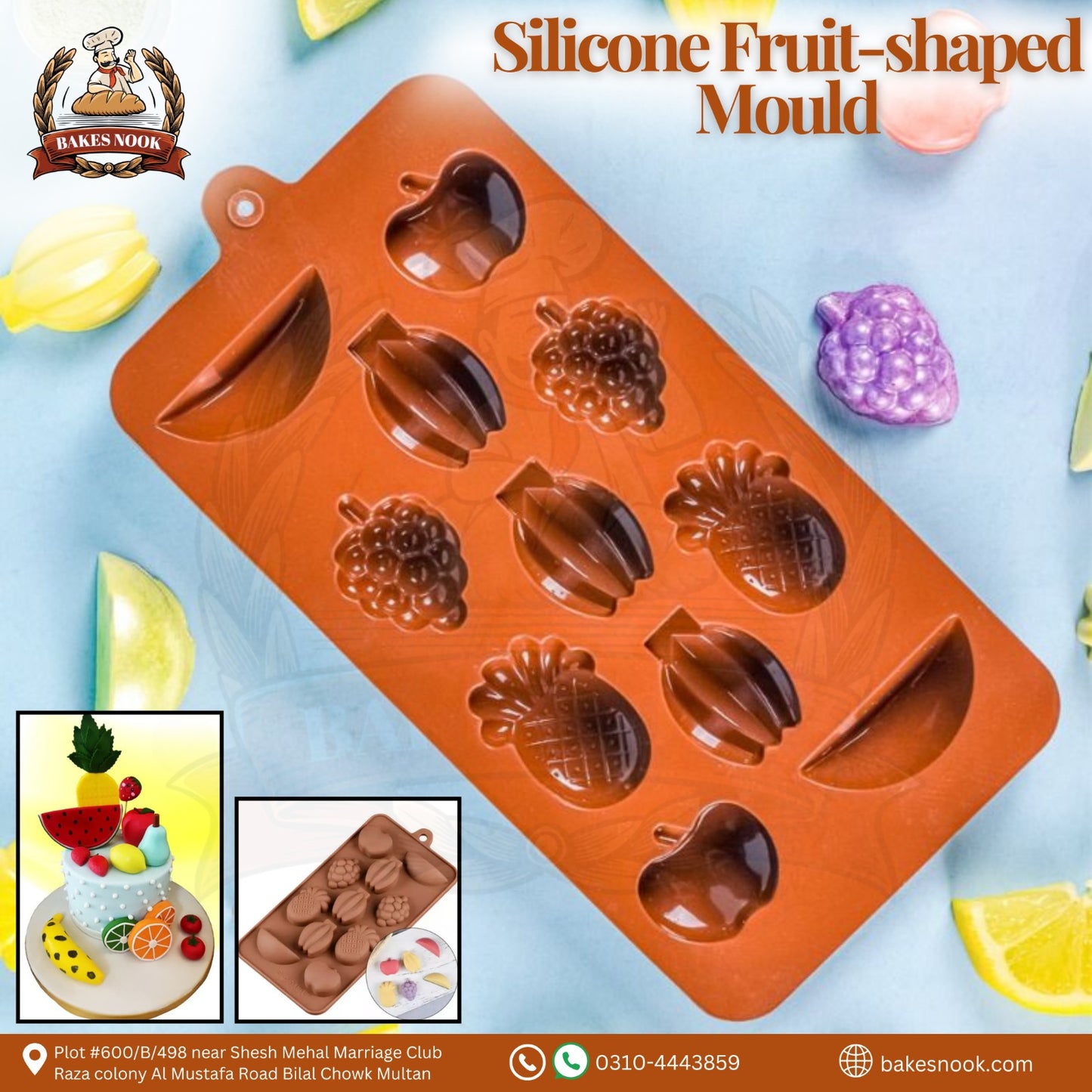 Silicone Fruit Shape Mould by BakesNook