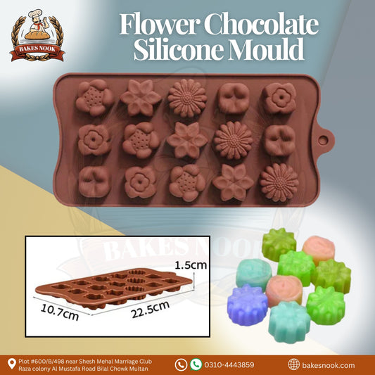 Silicone Flower chocolate Mould by BakesNook