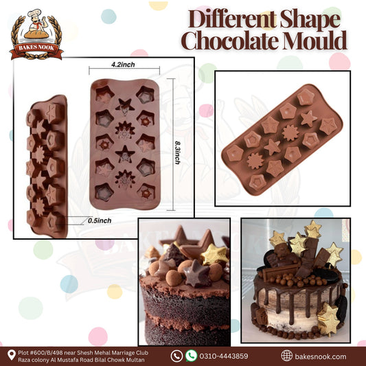 Silicone Different Shape Chocolate Mould by BakesNook