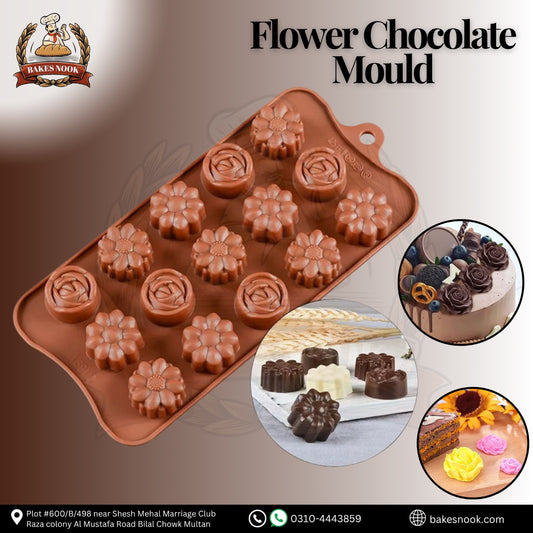 Chocolate Flower Mould by BakesNook