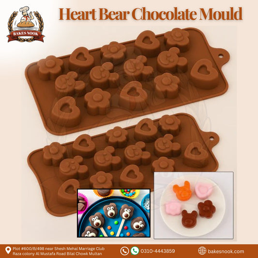 Heart &amp; Bear Chocolate Mould by BakesNook
