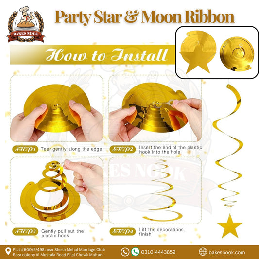 Party Star & Moon Ribbon by BakesNook 🌟🌙