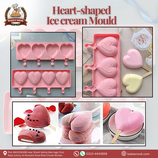 Heart Shaped Ice Cream Mould by BakesNook ❤️🍨