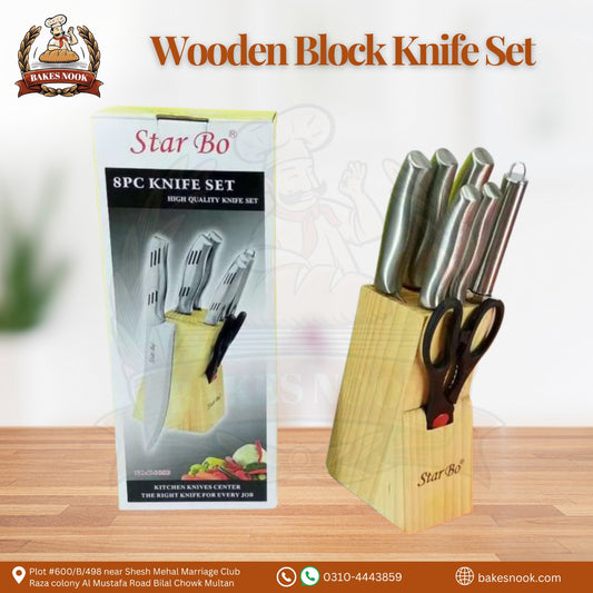 Wooden Block Knife Set by BakesNook 🔪🌲