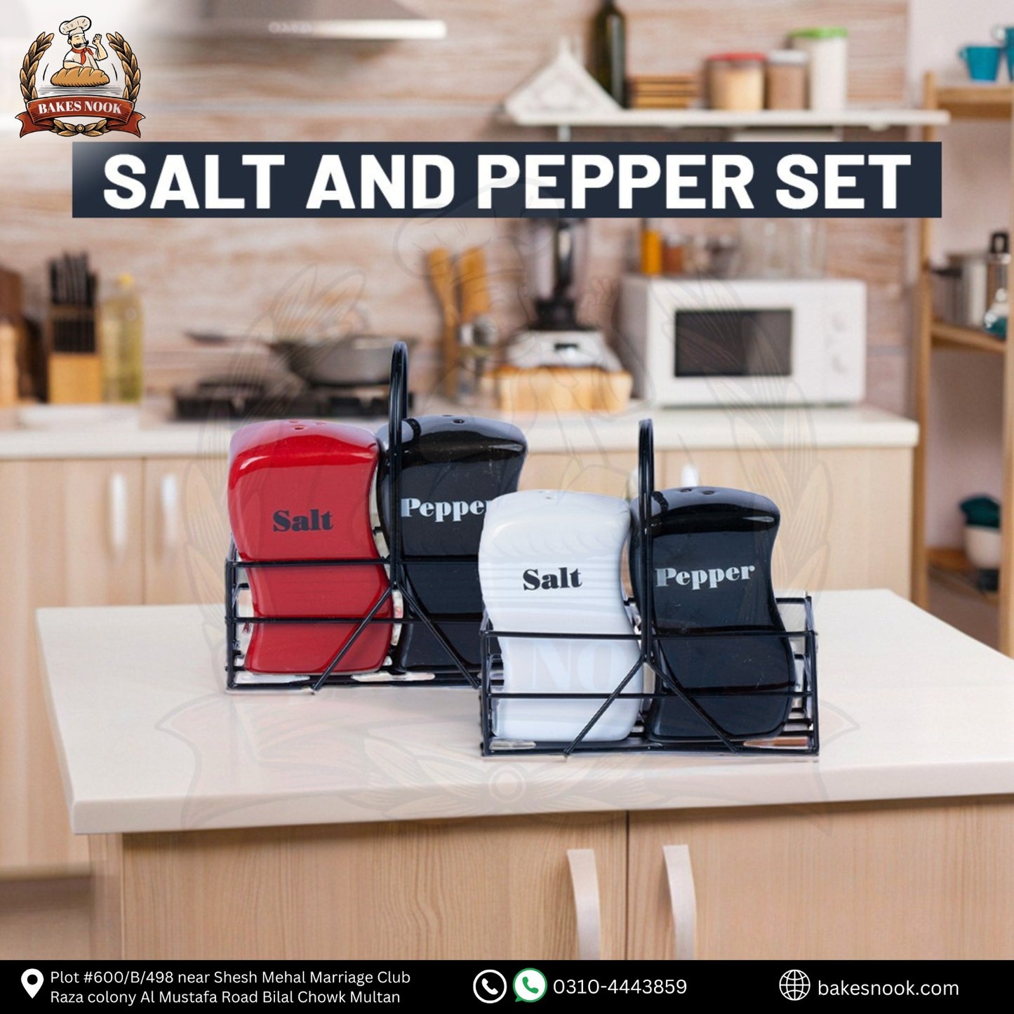 Salt and Pepper Set by BakesNook 🧂🖤