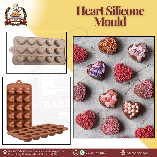 Heart Silicone Mould by BakesNook ❤️