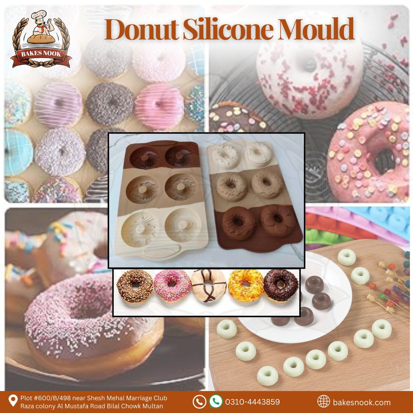 Donut Silicone Mould by BakesNook 🍩