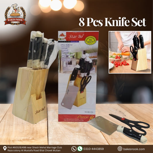 8 PCS Kitchen Knife Set by BakesNook 🔪🍴