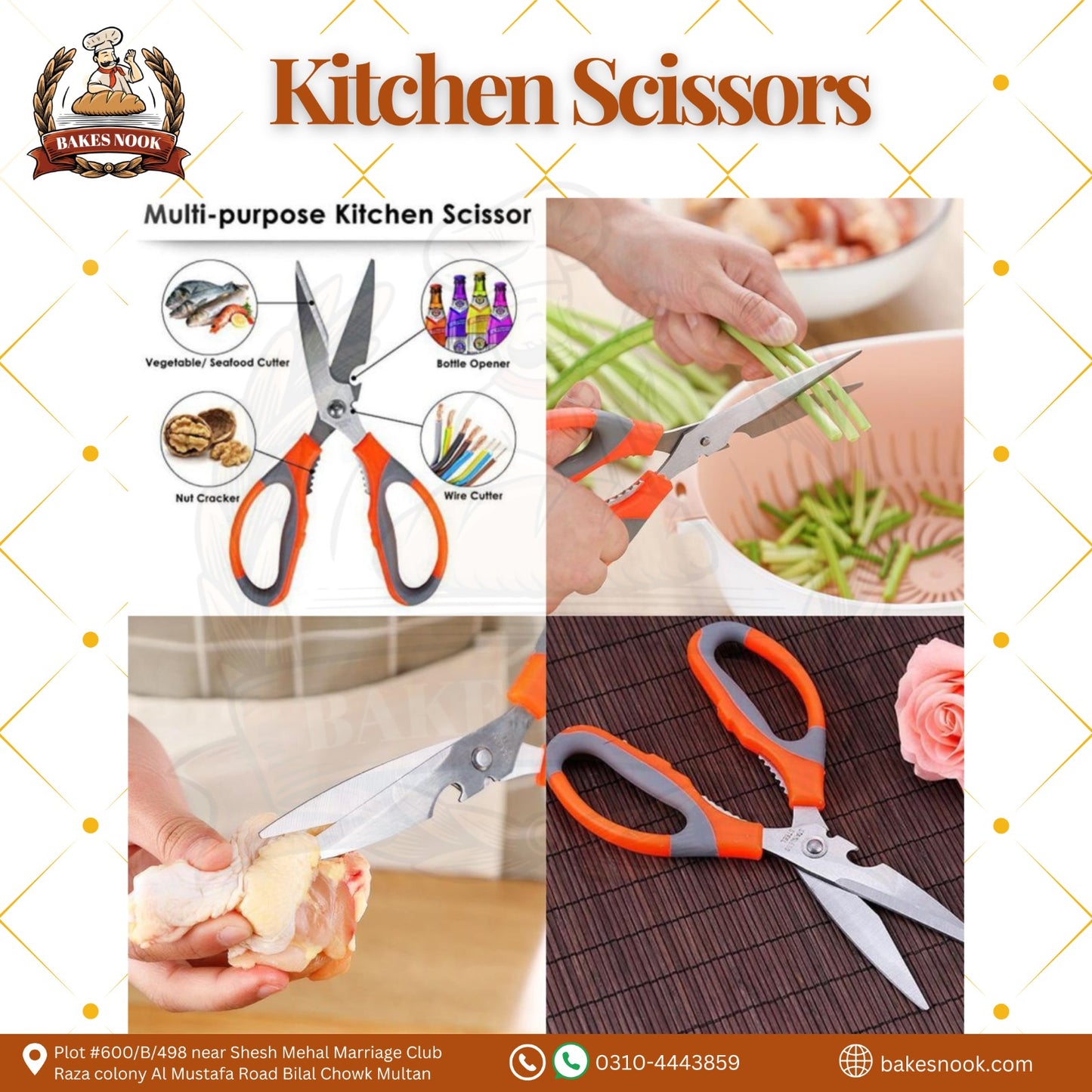Kitchen Scissors by BakesNook ✂️🥗