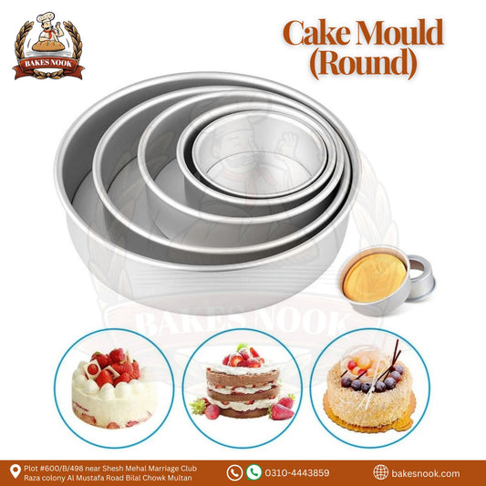 Round Shape Cake Mould by BakesNook 🎂👌