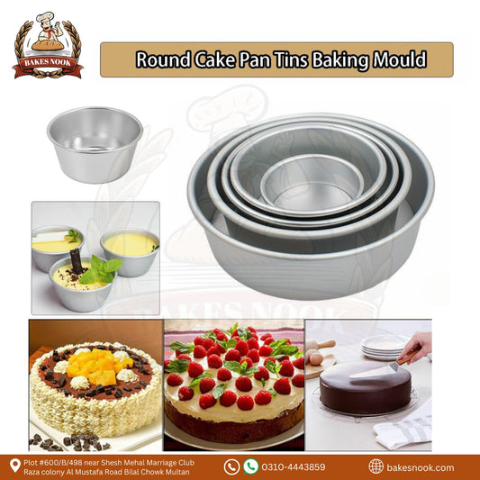 Round Cake Pan Tins Baking Mould by BakesNook 🍰🌀