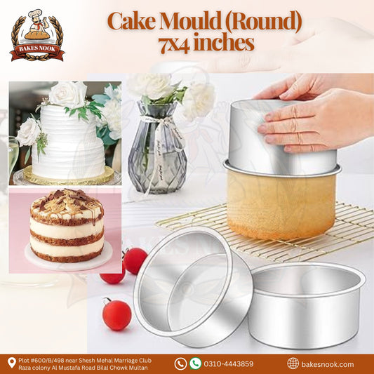 Cake Mould (Round) 7X4 by BakesNook 🎉🍰