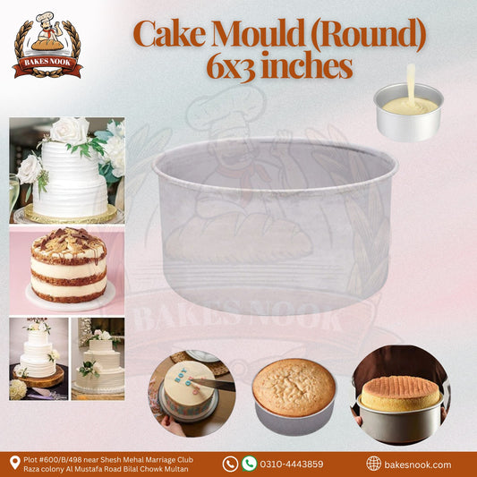 Cake Mould (Round) 6X3 by BakesNook 🎉🍰