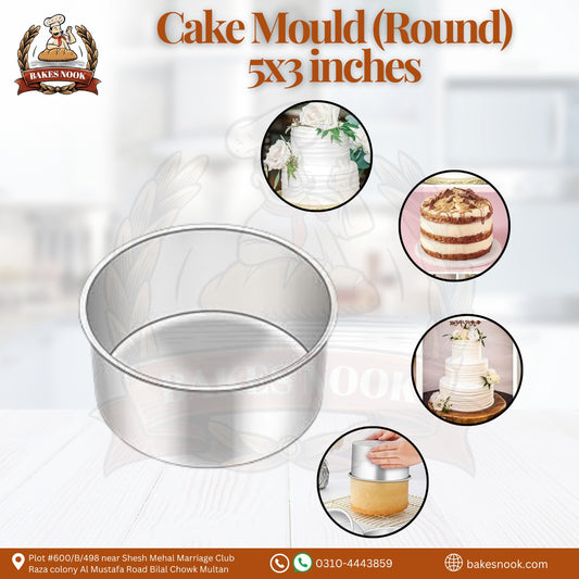 Cake Mould (Round) 5X3 by BakesNook 🎉🍰