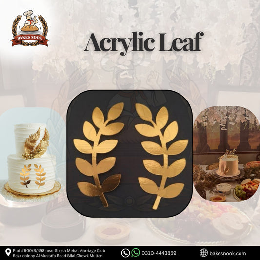 LEAF CAKE TAG 5 PCS